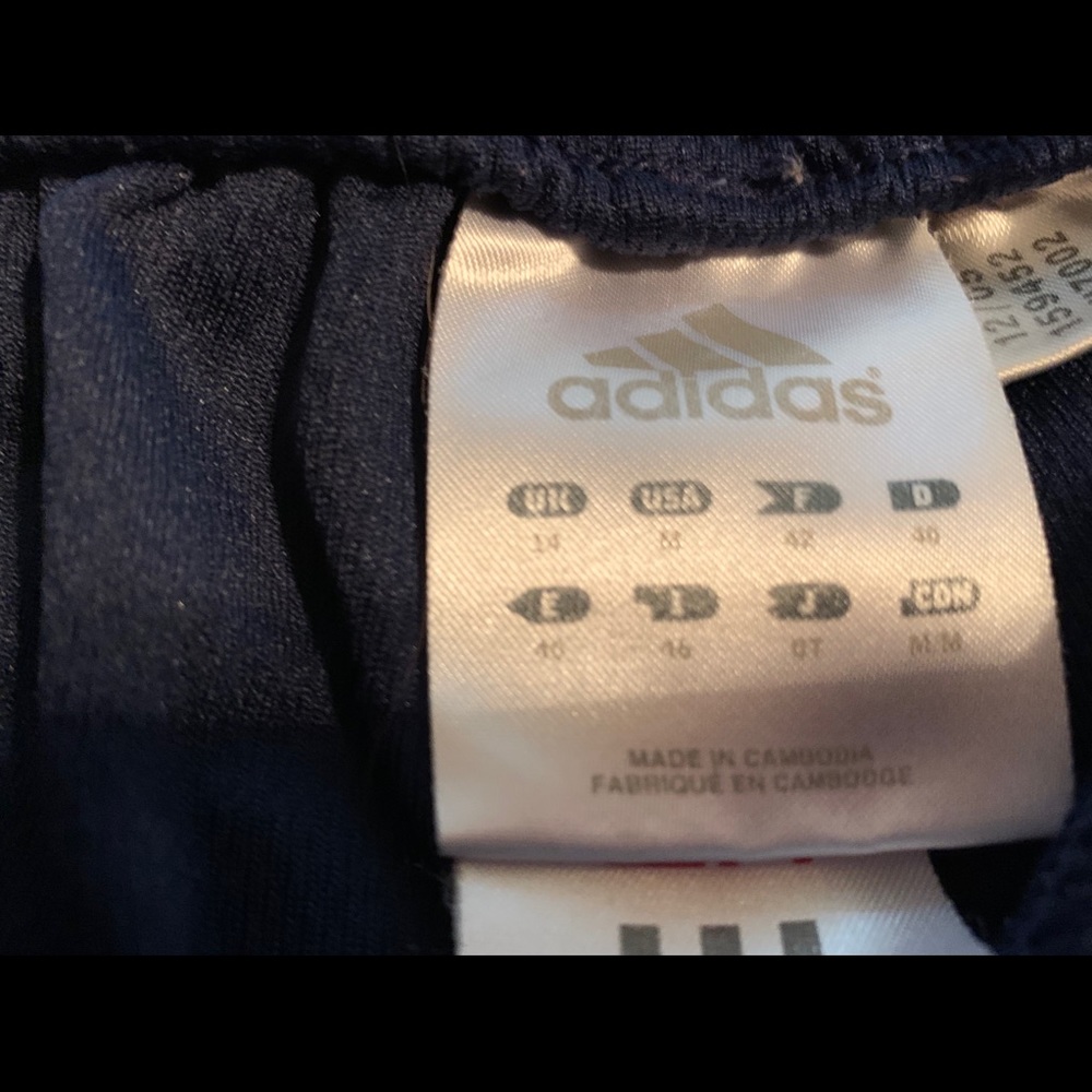 Adidas Navy Three Stripe Jogger Pants - Picture 4 of 4